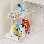 Under Sink Organizer, Heavy Duty Metal Pull Out Cabinet Organizer Slide Out by Toyear