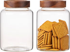 2 PCS Large Glass Jars with Wooden Airtight Lid 60 oz /1800ml - Image 3