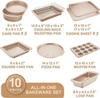 HONGBAKE Bakeware Sets, Baking Pans Set, Nonstick Oven Pan - Image 3