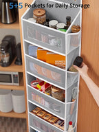 JARLINK 2 Pack Over the Door Organizer Storage, 5 Shelf Hanging Door Organizer - Image 5