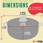 ALUMINUM CALDERO STOCK POT by Chef Pro, Durable Aluminum, Superior Cooking - Image 5