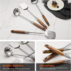 6 Pcs Cooking Utensils Set 304 Stainlss Steel Kitchen Utensils Set Heat - Image 4