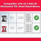 Stainless Steel Mixer bowl Fit for KitchenAid Artisan&Classic Series 4.5-5 QT - Image 3