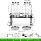 2 Pack1 Gallon Glass Drink Dispensers - Image 2