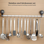 Kitchen Cooking Utensils Set 26 Pieces, Stainless Steel Heavy Duty Sturdy - Image 3