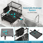 GSlife Large 2 Tier Dish Drying Rack, Expandable Heavy-Duty Dish Rack - Image 3