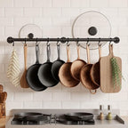 KES 130lb High-Capacity 32 Inch Pot Rack Wall Mounted by KES