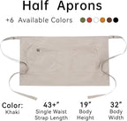 Unisex Waist Apron Half Bistro Apron Server Aprons - Image 6