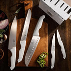imarku 14-Piece Kitchen Knife Set, Ultra-Sharp Steak Knives Set of 6, Ergonomic - Image 4