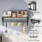 CHOEZON Hanging Pot Rack, Wall-Mounted Pot Rack, Kitchen Cookware Organizer - Image 6