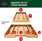 ROYAL CRAFT WOOD Luxury Bamboo Kitchen Drawer Organizer - Image 2