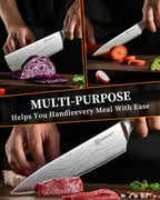 KEEMAKE 3 Pieces Knife Set, High Carbon Stainless Steel Chef Knives Sets - Image 5
