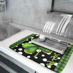 St. Patrick's Day Dish Drying Mats 18x24 Inch Green Clover Shamrock Lucky - Image 5