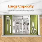 Lifewit Silverware Drawer Organizer, Expandable Utensil Tray - Image 2