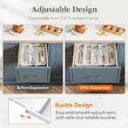 Lifewit Utensil Organizer for Kitchen Drawers, Expandable Cooking Utensil Tray - Image 4