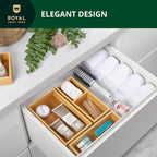 ROYAL CRAFT WOOD Luxury Bamboo Drawer Organizer Storage Box, Bin Set - Image 4
