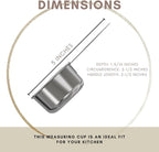1/3 Cup Stainless Steel Measuring Cup | Sturdy Metal 80 ml | 80 cc | 3 oz | - Image 3