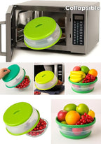 Dependable Industries' 2-in-1 Collapsible Microwave Splatter Guard Cover & - Image 2
