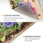 Vintage Flowers Dish Drying Mat Large 24 X18 Hydrangea Microfiber Drying Matt - Image 3