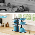 LAMU Pots and Pans Organizer under Cabinet, 8-Tier Heavy Duty Pan Organizers - Image 7