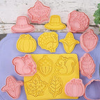 8-Pcs Thanksgiving Cookie Cutters Set 3D Pumpkin, Maple leaf, Squirrel Cookie - Image 4