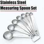 Luomorgo 7 Pcs/Set Measuring Spoons Set, Stainless Steel Measuring Spoons & - Image 3