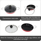 IMUSA Mini Fry Pan 5.8” Nonstick Skillet, Caribbean Red Ceramic Egg Pan - Image 2