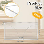 2PCS Paper Towel Dispenser Countertop Acrylic Clear Paper Towel Holder - Image 3