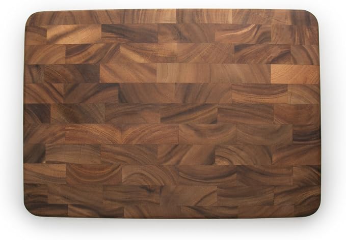 Ironwood Gourmet Large End Grain Prep Station Acacia Wood Cutting Board - Image 2