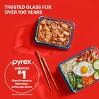 Pyrex Simply Store Glass Food Storage Containers Set, Meal Prep Containers - Image 6