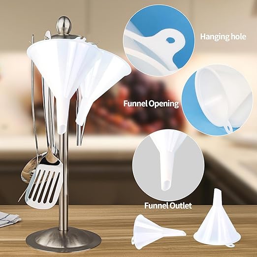Plastic Funnel Set, Kitchen Funnels - Image 3