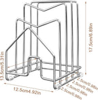 Pot Lid Organizer Cutting Board Holder Inside Cabinet 304 Stainless Steel Pots - Image 4