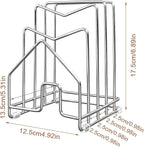 2 Pack Pot Lid Organizer Cutting Board Holder Inside Cabinet 304 Stainless - Image 8