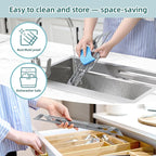 Ohuhu Triangle Roll Up Dish Drying Rack, Anti-Slip Organizer - Image 7