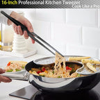 JETKONG 2 Pcs 16-Inch Kitchen Tweezers Tongs - Image 6