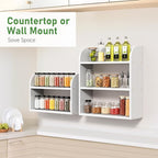 ROMGUAR CRAFT 3 Tier Bamboo Spice Rack, Countertop or Wall Mounting Wood Spice - Image 4