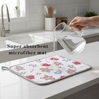 Festive Dish Drying Mat 2 Pack by JM.JEEMI, Versatile Dish Mat Drying Kitchen - Image 4