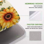 Spring Summer Dish Drying Mat 16x18 Inch Absorbent Reversible Sunflower Drying - Image 4