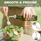 COOLMI Oil and Vinegar Dispenser Set - 17oz/500ML Premium Glass Olive Oil - Image 3