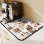 Coffee Mat 23inx15in, Absorbent Hide Stain Anti-Slip Coffee Bar Accessories - Image 2
