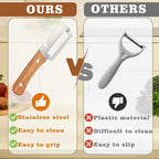 2 Pcs Multifunctional Vegetable Peeler, Stainless Steel Blade Peeler - Image 4