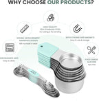 Magnetic Measuring Cups and Spoons Set-Heavy Duty 304 Stainless Steel，Double - Image 2