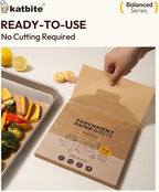 Katbite 200 Pcs Parchment Paper, 8 x 8 Inch Unbleached Baking Paper, Oil - Image 4