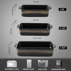 KOOV Bakeware Set, Ceramic Baking Dish, Rectangular Baking Pans Set, Casserole - Image 3