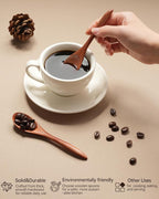 7pcs Small Wooden Spoons for Honey, Coffee Little Wood Table Spoon for Eating - Image 5