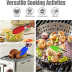 Hotec Silicone Kitchen Tongs for Cooking 9-Inch Serving Tongs - Image 3