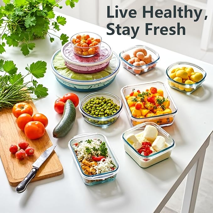 12 Pack Glass Food Storage Container Set - Image 7
