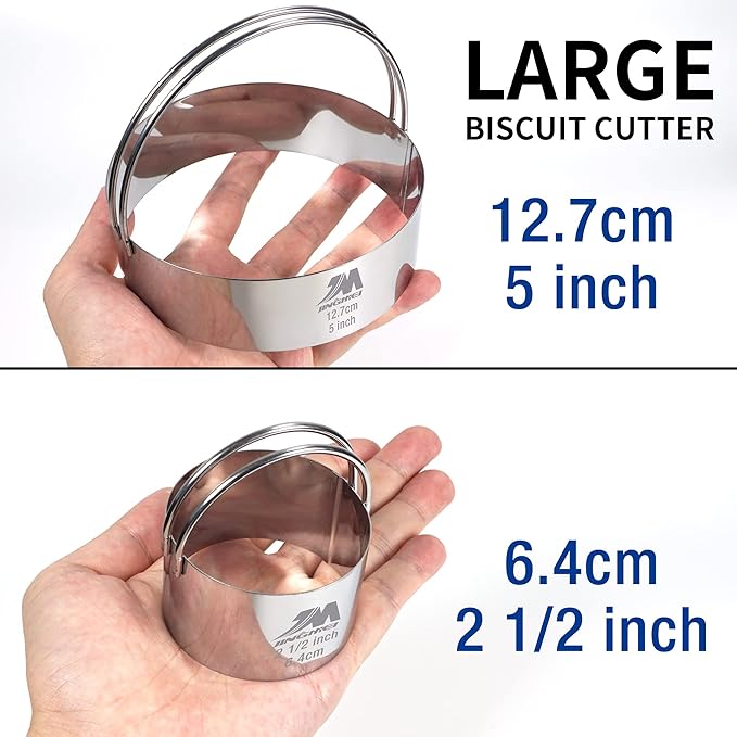 Biscuit Cutter Set for baking 2inch 2.5inch 3inch 3.5inch 4inch 5inch large - Image 3