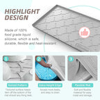 SIKADEER 40" x 22" Under Sink Mat Waterproof, Silicone Mat Kitchen Drawer Shelf - Image 5
