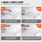 VEVOR 21.5" Wx21 Dx3.5 H Pull Out Cabinet Organizer, Heavy Duty Slide Out - Image 5